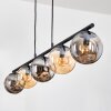 Gastor Pendelleuchte Glas 15 cm Bernsteinfarben, Rauchfarben, 5-flammig