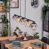 Gastor Pendelleuchte Glas 15 cm Bernsteinfarben, Klar, Rauchfarben, 5-flammig