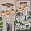 Koyoto Deckenleuchte Glas 15 cm Klar, Rauchfarben, 5-flammig