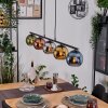 Koyoto Pendelleuchte Glas 15 cm Blau, Chrom, Gold, Grün, Kupferfarben, Rauchfarben, 5-flammig