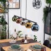 Koyoto Pendelleuchte Glas 15 cm Blau, Chrom, Gold, Grün, Kupferfarben, Rauchfarben, 5-flammig