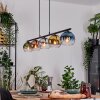 Koyoto Pendelleuchte Glas 15 cm Blau, Chrom, Gold, Grün, Klar, Kupferfarben, Rauchfarben, 5-flammig