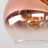 Koyoto Deckenleuchte Glas 15cm Braun, Holzoptik, Schwarz, 3-flammig