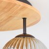 Ripoll Deckenleuchte Glas 15 cm Naturfarben, Schwarz, 3-flammig
