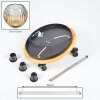 Ripoll Deckenleuchte Glas 15 cm Naturfarben, Schwarz, 3-flammig