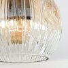 Ripoll Deckenleuchte Glas 15 cm Naturfarben, Schwarz, 3-flammig