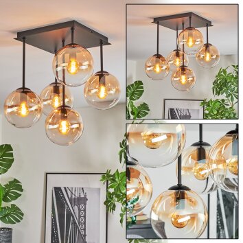 Gastor Deckenleuchte Glas 15 cm Bernsteinfarben, Klar, 5-flammig Gastor Deckenleuchte Glas 15 cm Bernsteinfarben, Klar, 5-flammig