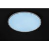 WOFI LINOX Deckenleuchte LED Silber, 1-flammig, Fernbedienung, Farbwechsler