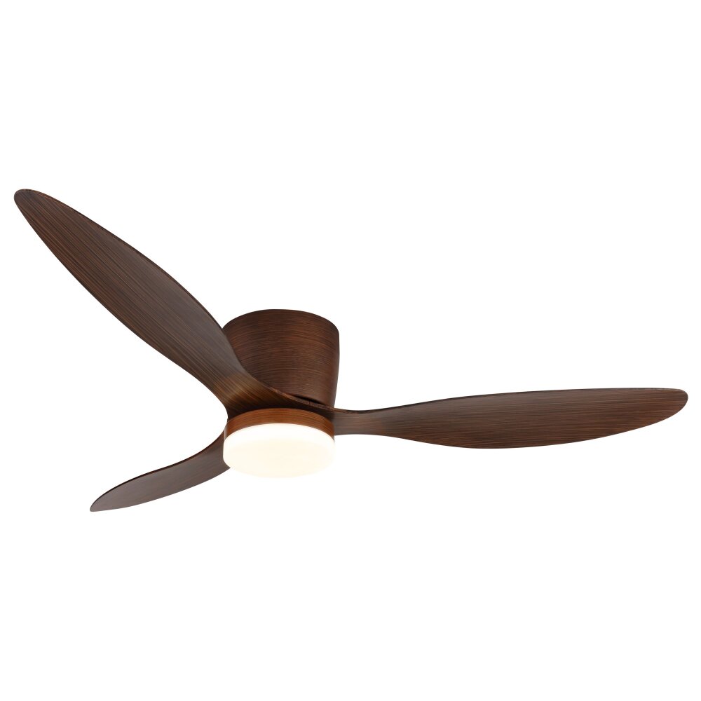 Globo Armando Deckenventilator LED Holz dunkel, Naturfarben, 1-flammig, Fernbedienung main product photo