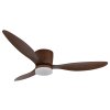Globo Armando Deckenventilator LED Holz dunkel, Naturfarben, 1-flammig, Fernbedienung