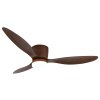 Globo Armando Deckenventilator LED Holz dunkel, Naturfarben, 1-flammig, Fernbedienung