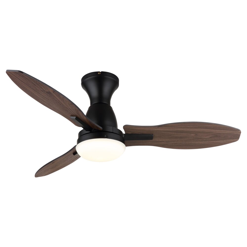 Globo Gale Deckenventilator LED Holzoptik, Naturfarben, Schwarz, 1-flammig, Fernbedienung main product photo