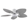 Globo Elise Deckenventilator LED Grau, Weiß, 1-flammig, Fernbedienung