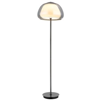 Globo Avila Stehleuchte LED Chrom, Schwarz, 1-flammig, Fernbedienung