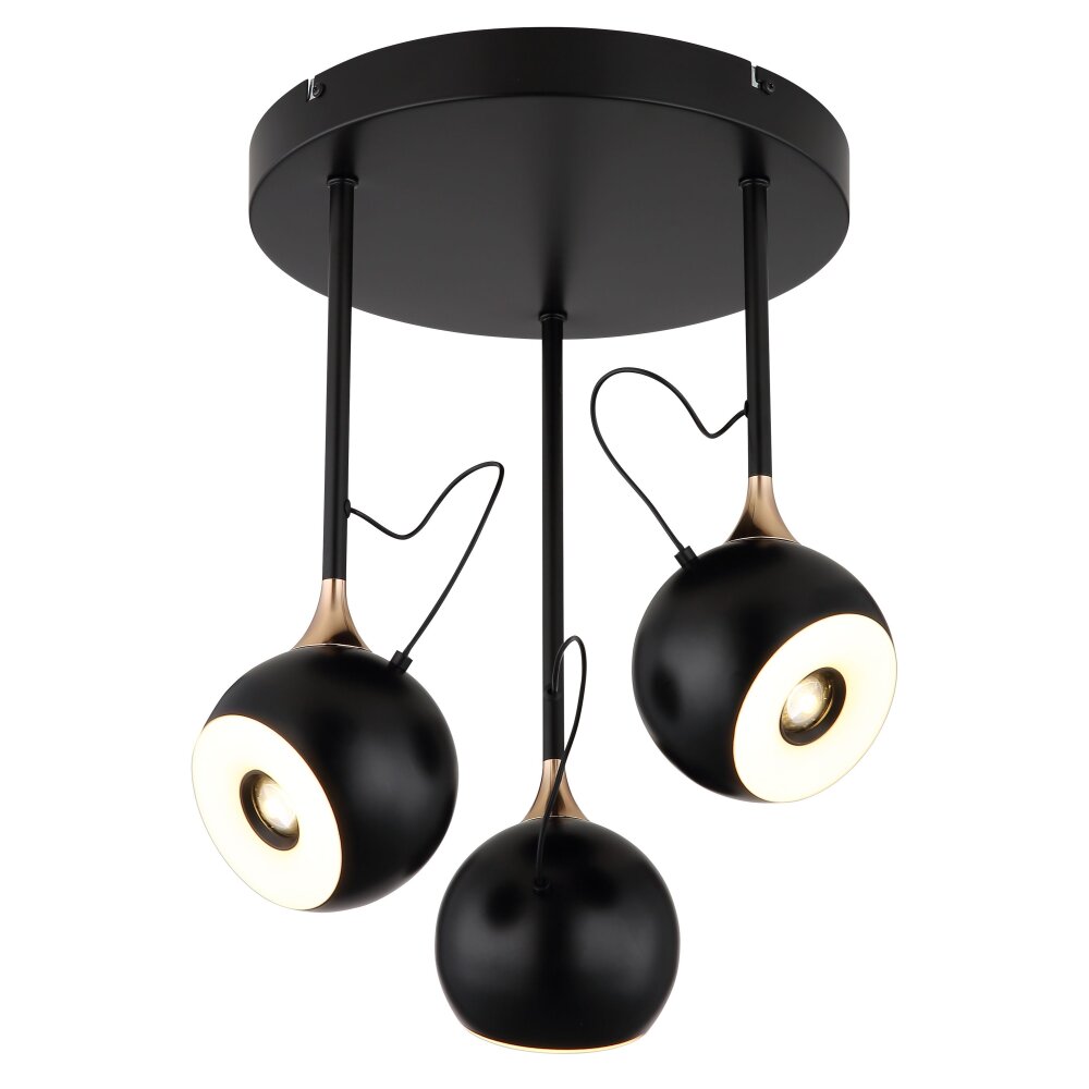 Globo Donovan Deckenleuchte LED Chrom, Schwarz, 1-flammig main product photo