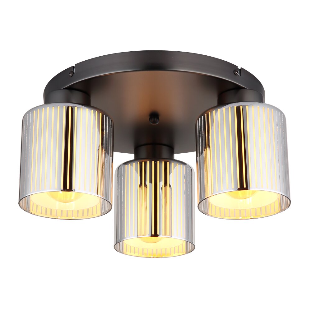 Globo Felicia Deckenleuchte Schwarz, 3-flammig main product photo