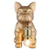 Hundelampe Globo Dogo Tischleuchte Gold, 1-flammig