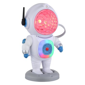 Astronauten Lampe Globo Cosmo Tischleuchte LED Blau, Grau, Weiß, 1-flammig, Farbwechsler