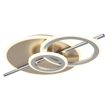 Globo Norris Deckenleuchte LED Champagner, Chrom, 1-flammig