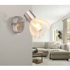 Globo Zachery Wandleuchte Nickel-Matt, 1-flammig
