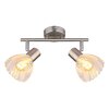 Globo Zachery Deckenleuchte Nickel-Matt, 2-flammig