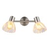 Globo Zachery Deckenleuchte Nickel-Matt, 2-flammig