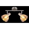 Globo Zachery Deckenleuchte Nickel-Matt, 2-flammig