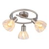 Globo Zachery Deckenleuchte Nickel-Matt, 3-flammig