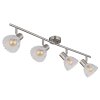 Globo Zachery Deckenleuchte Nickel-Matt, 4-flammig