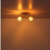Globo Zachery Deckenleuchte Messing, 2-flammig