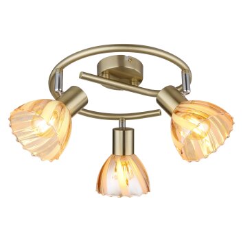 Globo Zachery Deckenleuchte Messing, 3-flammig