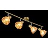 Globo Zachery Deckenleuchte Messing, 4-flammig