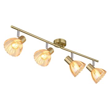 Globo Zachery Deckenleuchte Messing, 4-flammig