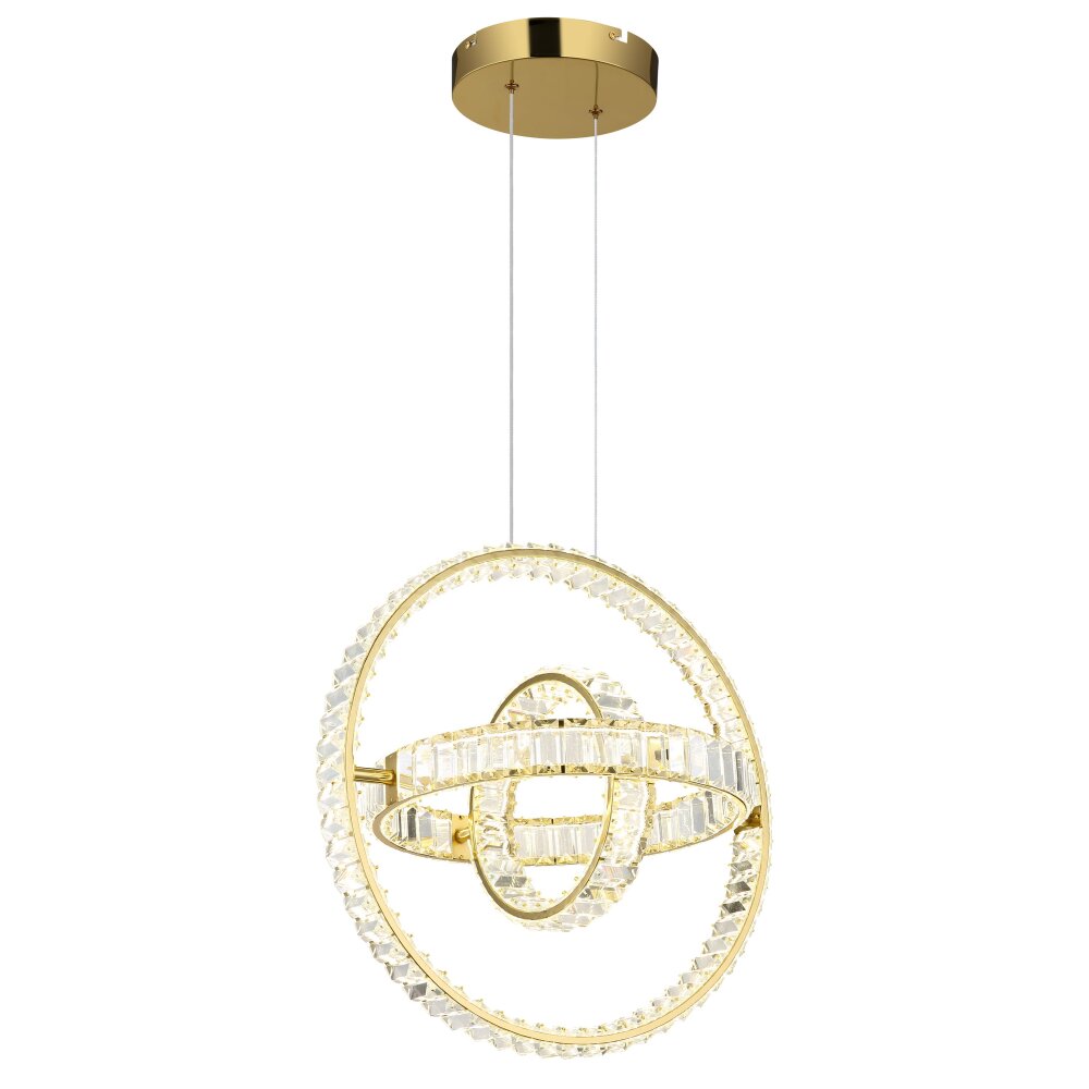 Globo Neil Hängeleuchte LED Gold, 1-flammig, Fernbedienung main product photo
