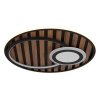 Globo Woody Deckenleuchte LED Naturfarben, Schwarz, 1-flammig