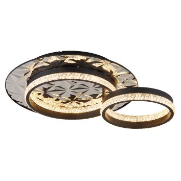 Globo Della Deckenleuchte LED Chrom, Schwarz, 1-flammig