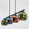 Koyoto Pendelleuchte Glas 15 cm Blau, Grün, Kupferfarben, 4-flammig