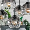 Koyoto Deckenleuchte Glas 15 cm Klar, Rauchfarben, 5-flammig