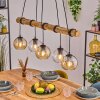 Koyoto Pendelleuchte Glas 15 cm Naturfarben, Schwarz, 5-flammig