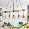 Koyoto Pendelleuchte Glas 15 cm Naturfarben, Schwarz, 5-flammig