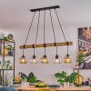 Koyoto Pendelleuchte Glas 15 cm Naturfarben, Schwarz, 5-flammig