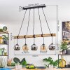Koyoto Pendelleuchte Glas 15 cm Naturfarben, Schwarz, 5-flammig