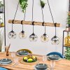 Koyoto Pendelleuchte Glas 15 cm Naturfarben, Schwarz, 5-flammig