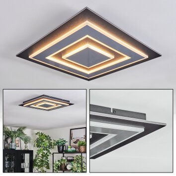 Lidor Deckenleuchte LED Schwarz, 1-flammig