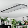 Salmi Deckenpanel LED Grau, Silber, 1-flammig, Fernbedienung