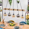 Koyoto Pendelleuchte Glas 15 cm Naturfarben, Schwarz, 5-flammig