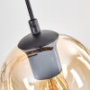 Koyoto Pendelleuchte Glas 15 cm Naturfarben, Schwarz, 5-flammig