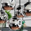 Ripoll Deckenleuchte Glas 15 cm Chrom, Rauchfarben, 5-flammig