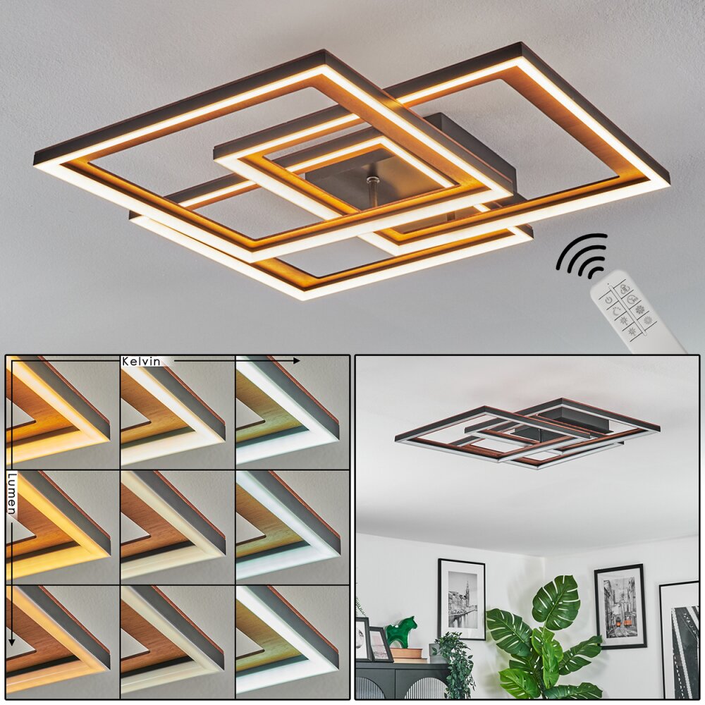Binor Deckenleuchte LED Naturfarben, Schwarz, 1-flammig main product photo