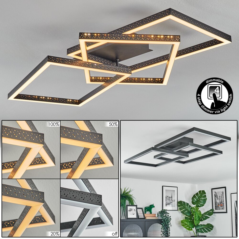 Brilo Deckenleuchte LED Schwarz, 1-flammig main product photo